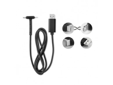 Зарядный кабель 3 в 1 Cable stand черный