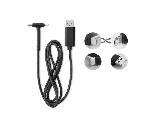 Зарядный кабель 3 в 1 Cable stand черный
