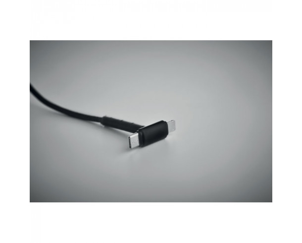 Зарядный кабель 3 в 1 Cable stand черный